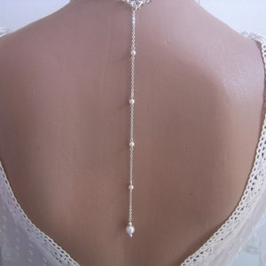 Jewelry/Back drop 20cm for necklace (not provided) Pearls pearls White/IvoryArgented (p dress of) Bride/Wedding/Evening/Ceremony/Cacktail