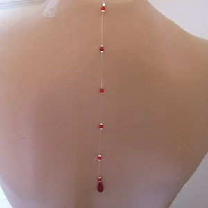 Jewelry/Drop for necklace (not included) drop (for dress) Bridal/Wedding/Evening Red/Burgundy Crystal beads (low price, cheap)