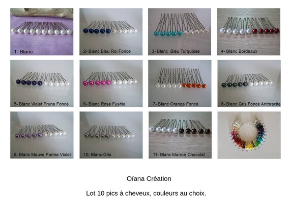 Lot De 6 épingles/bijoux Cheveux Mariée Crème/turquoise, Pas Cher, Neuf Avec étiquettes