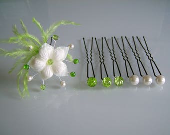 Collier fleur en ivoire végétal rouge et noir