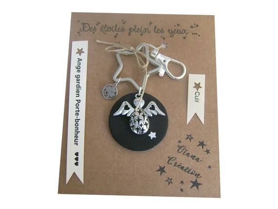 Porte-clés Ange Gardien - Pendentif Porte-bonheur - Cadeau