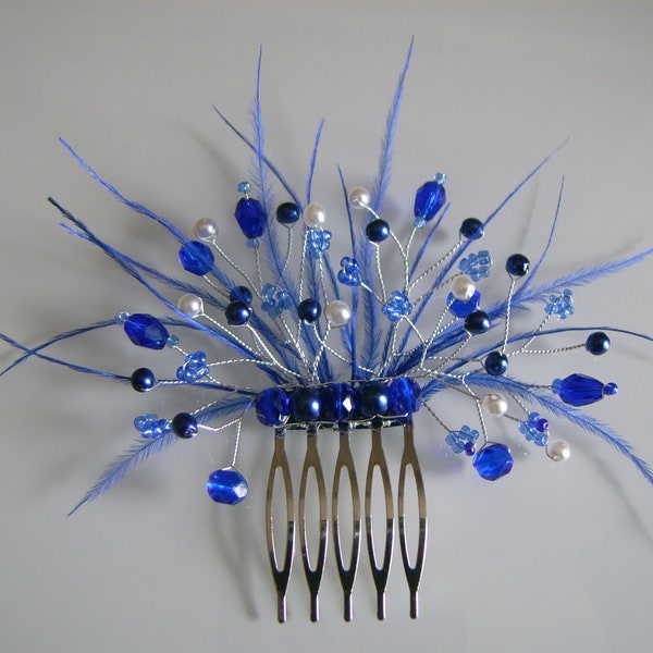 Accessory hair comb jewel Pearl Blue Royal Royal Sapphire Navy Dark Electric Deep Dress Bride/Wedding/Ceremony Original Cheap