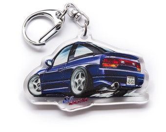 Initial D Shingo Shoji Civic SiR EG6 Red 1st Stage Character Acrylic Charm Keychain Double-Sided Manga Anime Car JDM Fanart