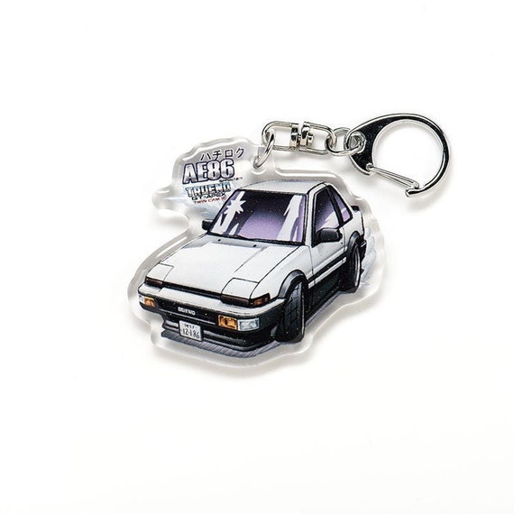 Initial D Ae86 Trueno Coupe Gt Apex White Acrylic Charm Etsy