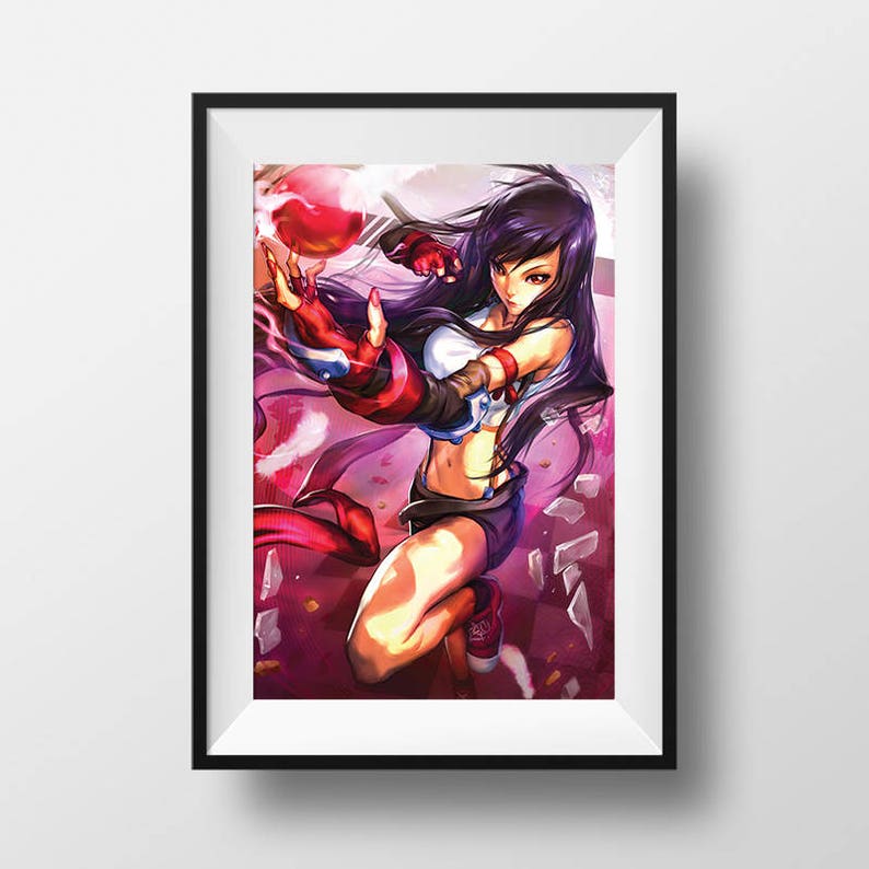 Final Fantasy 7 Vii Tifa Lockhart Poster Print Wall Art Jrpg Etsy