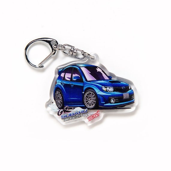 Wrx Sti 08 15 Gr Wrb Blue Acrylic Charm Keychain Etsy