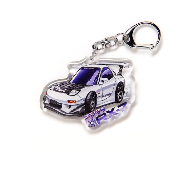 Initial D Shingo Shoji Civic SiR EG6 Red 1st Stage Character Acrylic Charm Keychain Double-Sided Manga Anime Car JDM Fanart