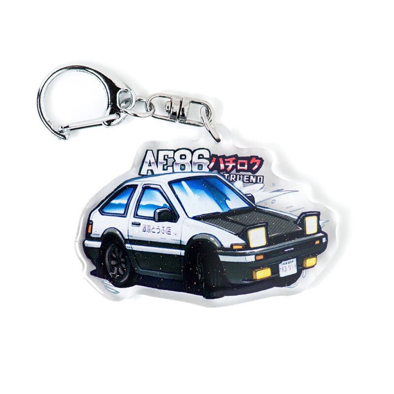 Initial D Ae86 Trueno Acrylic Charm Keychain Double Sided Etsy