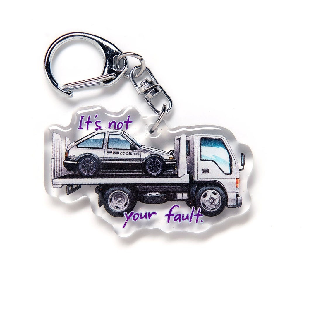 Initial D Takumi Fujiwara Bunta Isuzu Tow Truck Ae86 Trueno 2nd Stage Drift Acrylic Charm Keychain Initial D Takumi Fujiwara Bunta Isuzu Tow Truck Ae86 Trueno 2nd Stage Drift Acrylic Charm Keychain