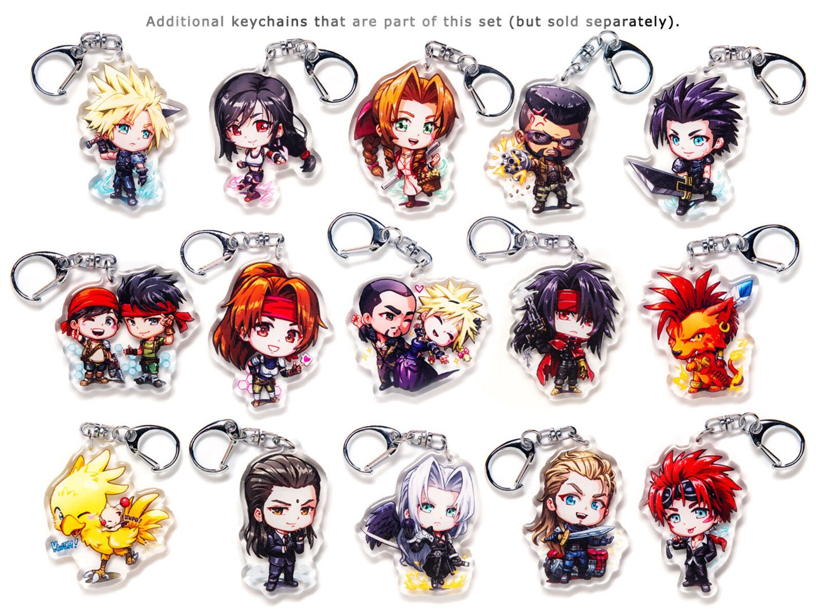 FF7 Remake Aerith Gainsborough Aeris VII Acrylic Keychain | Etsy