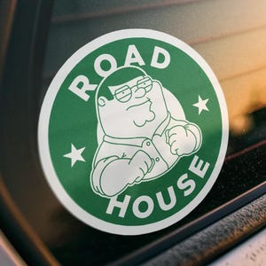 Peter Griffin Road House - Naklejka z memem Starbucks