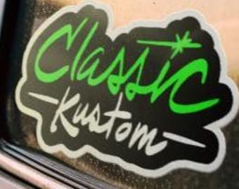 Classic Kustom Vintage Hot Rod Aufkleber - Mechaniker Kultur | Tolles Geschenk für Ihn, Papa oder Freund, hergestellt in den USA, für den Außenbereich geeignet, Autokultur