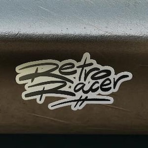 Retro Racer Sticker for Classic Car Lovers and Vintage Speed Enthusiasts - Old School Racing Decal for Garage Toolboxes and Rat Rod Culture