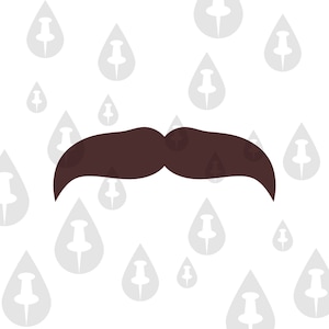 Cheech Stache - Funny Cheech & Chong Mustache Silhouette SVG for Cricut Cutter