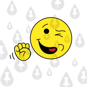 Smileygezicht geeft tongsignaal - Funny bj Meme SVG