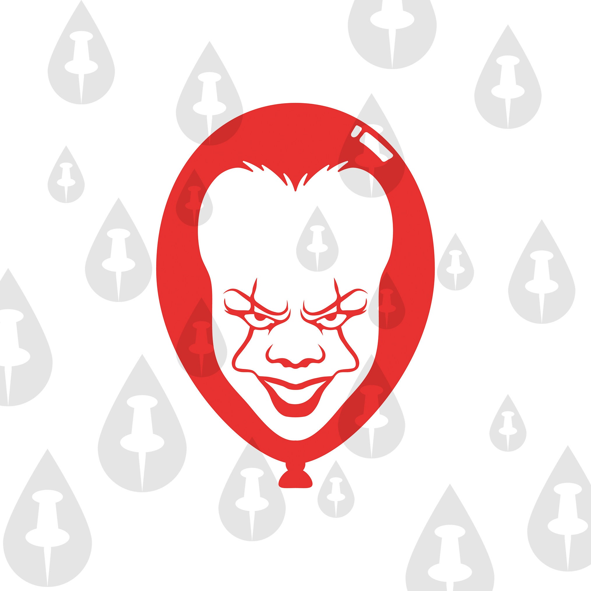 IT Pennywise Face in Balloon SVG - Etsy