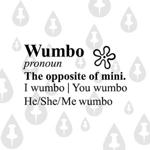 Wumbo Definition - Funny SpongeBob Patrick Star SVG for Cricut