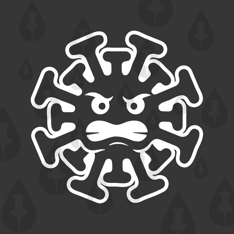 Download Mean Virus Germ SVG Easy Peel Cricut Vector Quarantine | Etsy