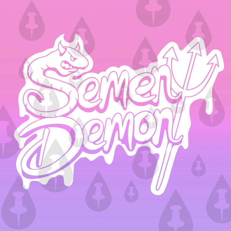 Funny Devil Cum Cartoon Character Manly Macho Fertile racing Window Decal Vector /& Print Pack for Cricut or Instagram Reposts Semen Demon