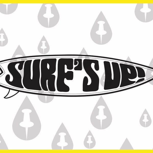 Surf's up! Surfboard SVG - Digital Download for Beach Decor, DIY Crafts - Surfing SVG - Surfer Gift - Instant Download