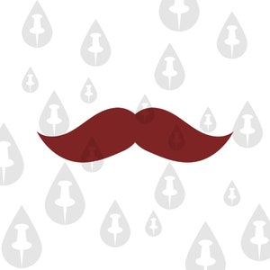 Pringles Guy Stache - lustige Pringles Schnurrbart Silhouette SVG für Cricut Cutter