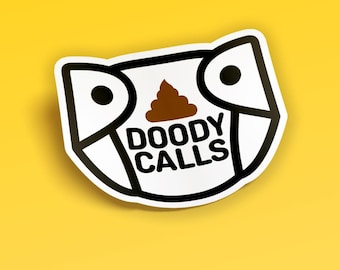 Juego de pegatinas divertidas de Doody Calls sobre la paternidad: deberes de papá, vida de mamá, pegatinas con humor sobre pañales / Pegatina de emoji de caca de bebé para padres y regalos para bebés
