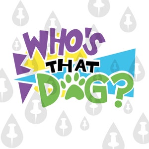 Wer ist dieser Hund? - 90er Jahre Stil Lustiger Hund Logo | Mr. PeanutButter SVG Schnitt & Druck Pack