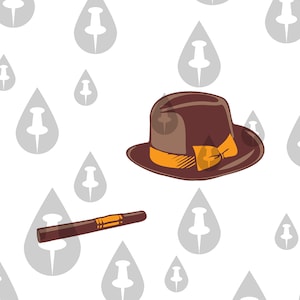 The Driving Crooner - Cappello da Crooner e sigaro Design SVG divertente da ITYSL per progetti fai da te - Meme di illustrazione di autovetture divertenti per Cricut