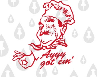 Ayyy Got Em -  Pizza Box Chef Meme | Circle Look Game SVG