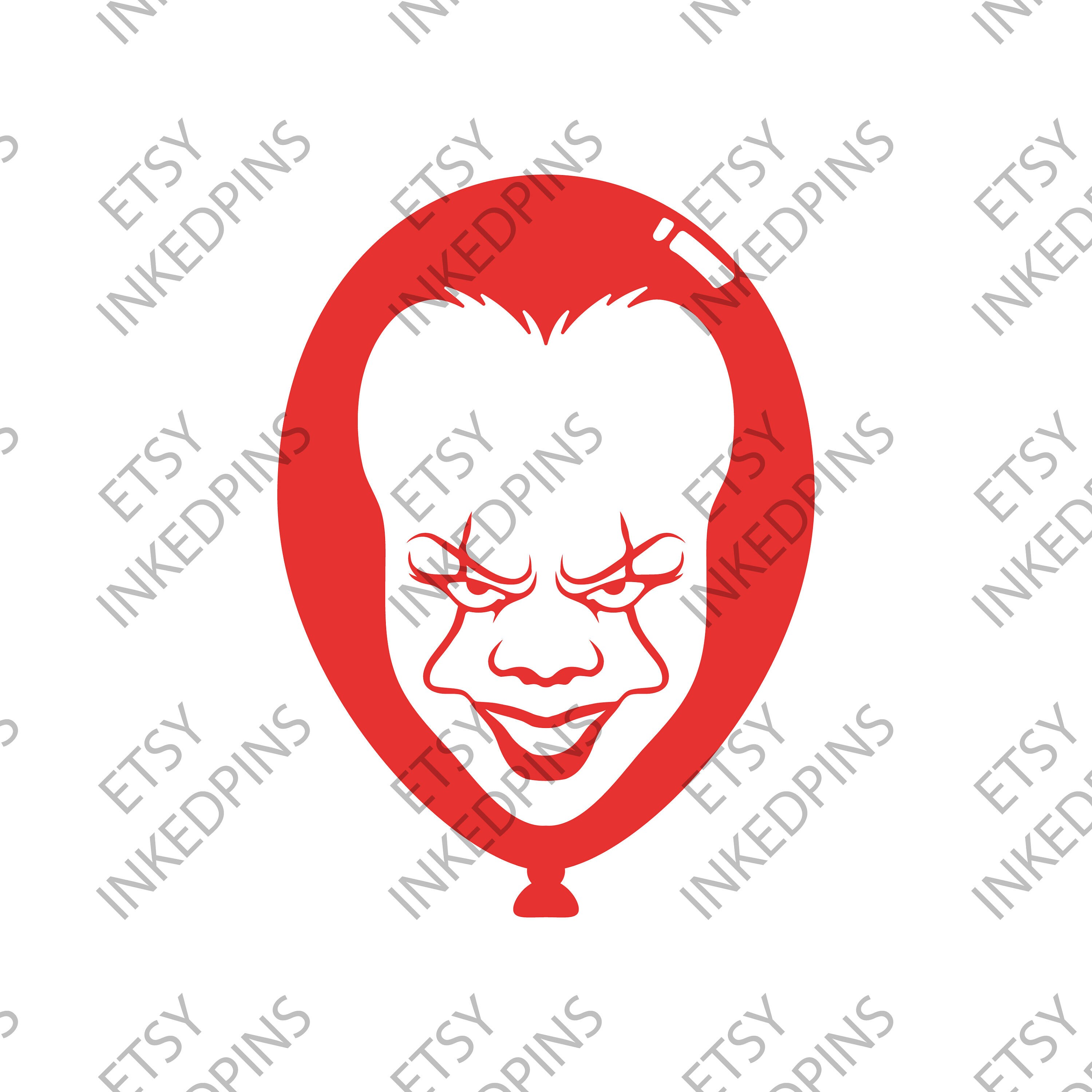 Download IT PennyWise Face in balloon SVG | Etsy