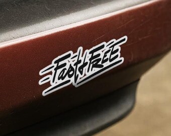 Szybka i darmowa naklejka – wzmocniony humor samochodowy | Prezent urodzinowy dla niego lub taty, kultura motoryzacyjna, przystosowana do użytku na zewnątrz, wyprodukowana w USA, odporna na promieniowanie UV, naklejka winylowa