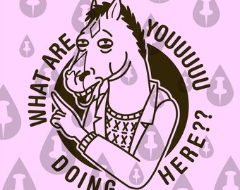 Bojack - ¿Qué haces aquí? - SVG de jinete gracioso