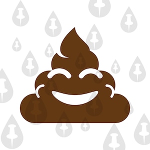 Happy Poop Emoji - Funny Poop Emoji SVG, PNG, Illustrator Vector Pack
