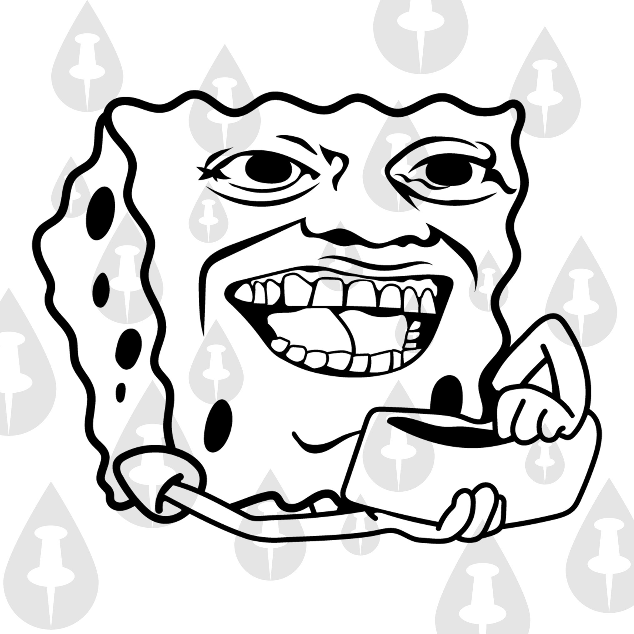 Spongebob Dank Face Meme Svg, Funny Sponge Bob Svg