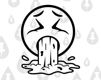 Puke Emoji - Funny Emoji Meme Vector Pack - SVG, EPS, AI, Jpeg, png