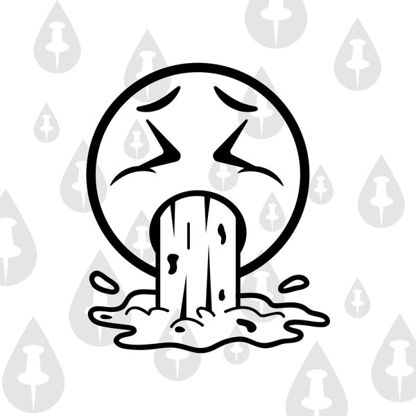 Puke Emoji - Funny Emoji Meme Vector Pack - SVG, EPS, AI, Jpeg, png