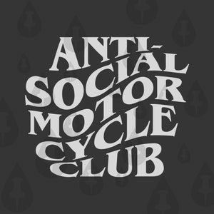 Antisoziale Motor cycle Club SVG - Cricut Vektor Halloween Gruselige Motorradfahrer Biker Live toRide Chopper Illustration Meme - 2 Designs