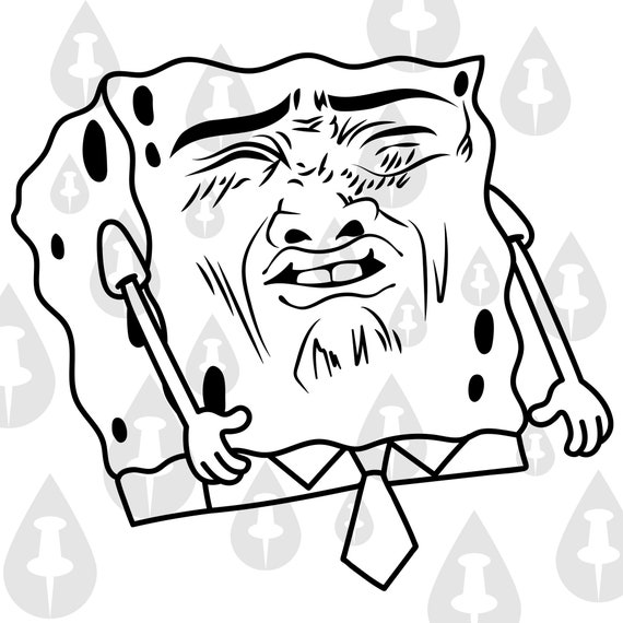 Spongebob Dank Face Meme Svg, Funny Sponge Bob Svg