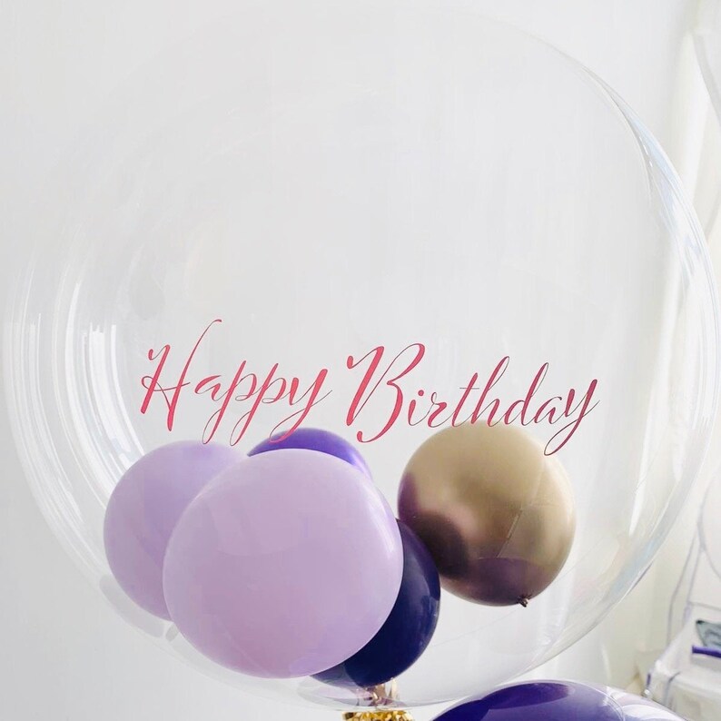 Balloon Vinyl Balloon Decal Custom Vinyl Sticker Name Etsy