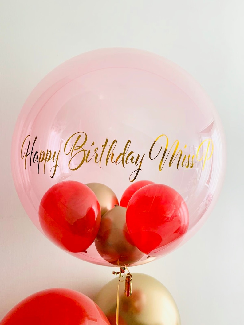 Balloon Vinyl Balloon Decal Custom Vinyl Sticker Name Etsy