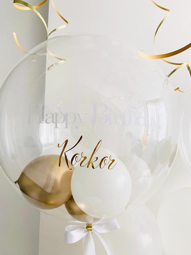 Balloon Vinyl Balloon Decal Custom Vinyl Sticker Name Etsy