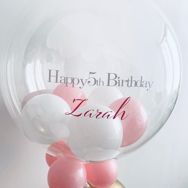 Balloon Vinyl Balloon Decal Custom Vinyl Sticker Name Etsy
