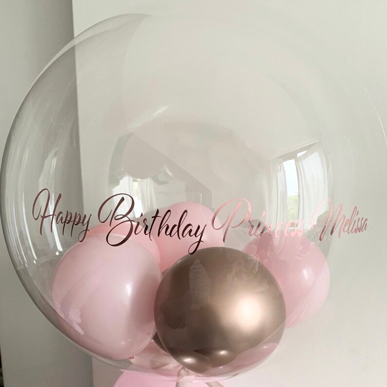 Balloon Vinyl Balloon Decal Custom Vinyl Sticker Name Etsy