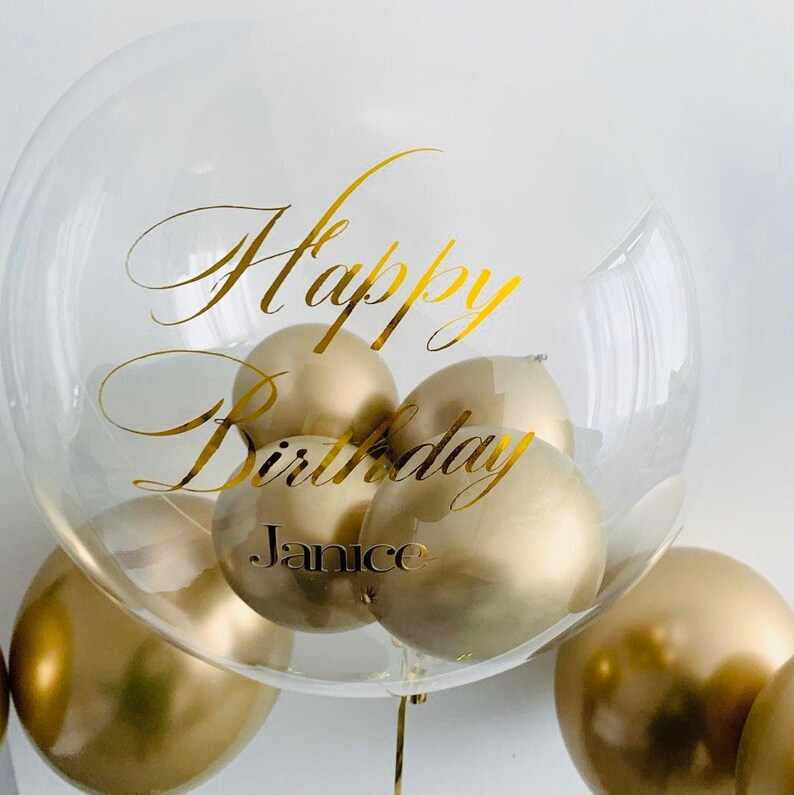 Balloon Vinyl Balloon Decal Custom Vinyl Sticker Name Etsy