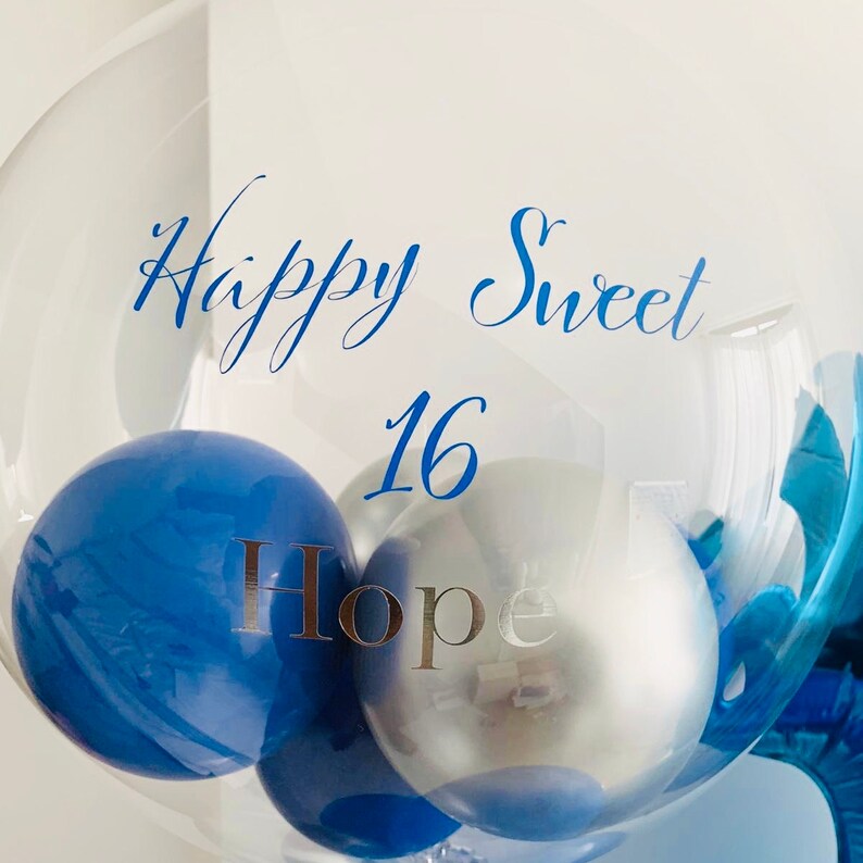 Balloon Vinyl Balloon Decal Custom Vinyl Sticker Name Etsy