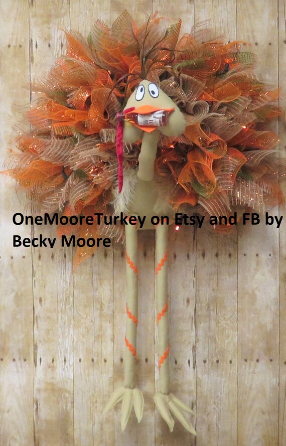 Turkey Wreath Fall Wreath Autumn Wreath Turkey Decoration Etsy