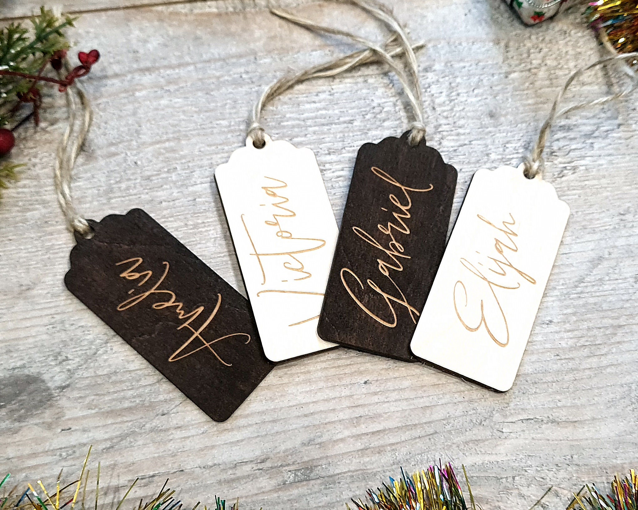 Custom Gift Tags Personalized Name Tag Laser Engraved Tags - Etsy