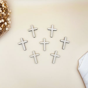 50 piccole croci di legno - minuscole croci ritagliate - croci tagliate al laser / forme artigianali di croci cristiane, forme di croci in compensato di betulla