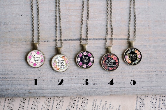 bible verse pendant necklace