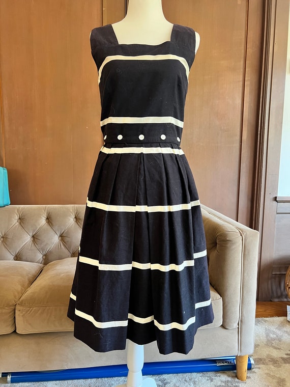adorable striped Lang Originals  Dress with button